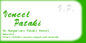 vencel pataki business card